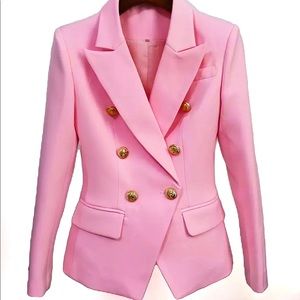 Soft Pink Slim Fit Blazer